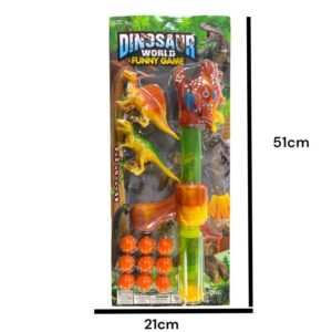 Escopeta lanza pelotas con 2 dinosaurios 881