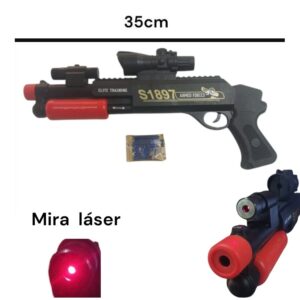 Escopeta lanzadora de bolitas de hidrogel con láser. Bolsa 892
