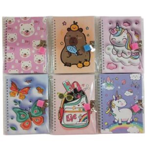 Diario intimo 13x18cm con candado varios modelos ( van surtidos)