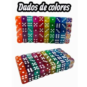 Dado color. (se vende x 50 o x 100 unidades) sin elección de color.