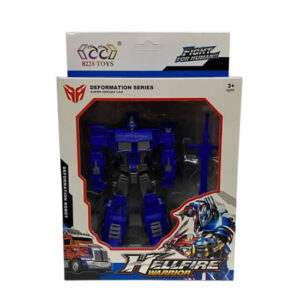 Transformer camion caja azul 14cm. Caja 25×16 cm