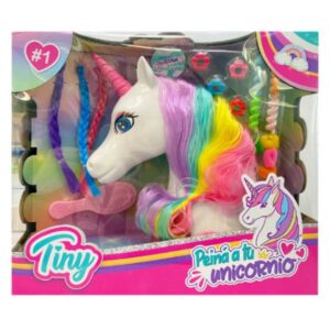 Cabeza de Unicornio para peinar con accesorios