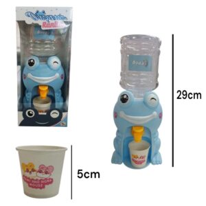 Dispenser de agua ranita 29cm alt. Trae 2 vasos de 5cm