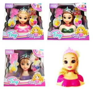 Cabeza de Muñeca para peinar. Con accesorios