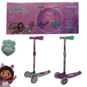 Monopatin 3 ruedas invertidas Gabbys soporta 35 kilos