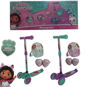 Monopatin 3 ruedas invertidas con kit de proteccion Gabbys soporta hasta 35 kilos