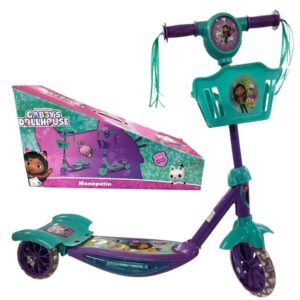 Monopatin 3 ruedas con canasto y  luces. Gabby soporta hasta 35 kilos