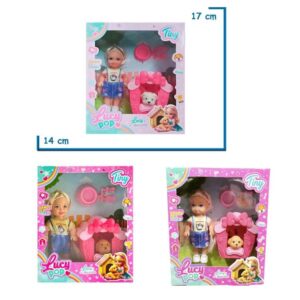 Muñeca Lucy con mascota y accesorios