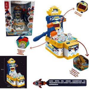 Juego de destreza- Happy punch 56436. Golpea los planetas y gana puntaje. Lleva 3 pilas AA