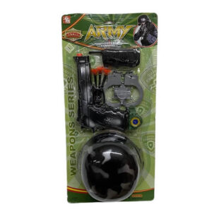 Set militar con casco. Blister 25x52cm