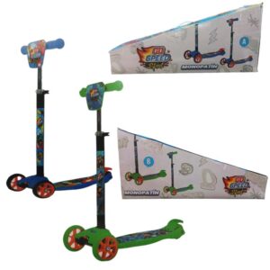 Monopatin 3 ruedas invertidos 74032. Soporta 70kg