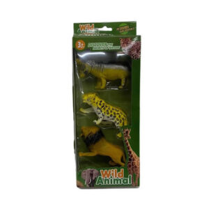 Set de 3 animales de selva.Caja 12.5 x32.5cm
