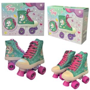 Patin Tiny unicornio zapatilla 4 ruedas con freno. Del número 38 al 32. NO es extensible
