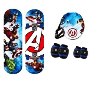 Skate 7.x20 Avengers con equipo de proteccion hasta 40 kilos