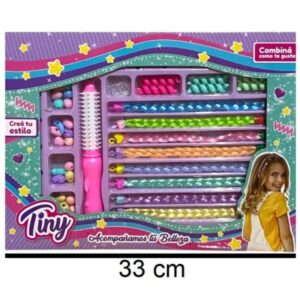 Cepillo con trenzas y bijouterie 75674