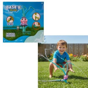 Mariposa regadera Basex. Se conecta a la manguera y se clava en la tierra