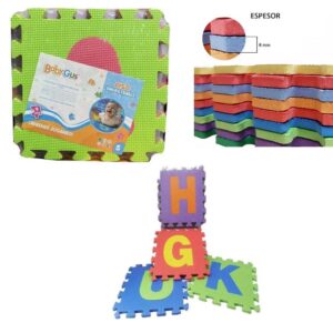 Piso goma 30×30 letras/numeros 55221