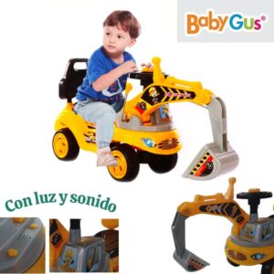 Andador pata pata 2 en 1 Excavadora con luz y sonido .