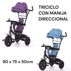 Triciclo con manija y toldo 3 posiciones. 76978