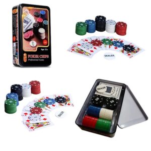 Set de poker x 80 piezas. Fichas + naipes