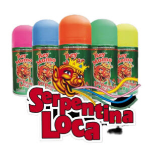 Serpentina en aerosol,varios colores,60 gr