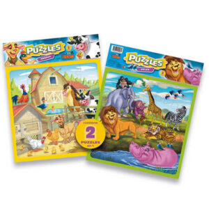 Rompecabezas 2×25 piezas de granja y selva