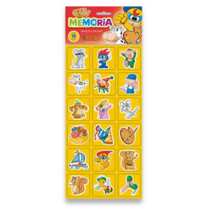 Juego de memoria con piezas de cartón.