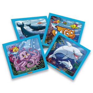 Rompecabezas 4×4 piezas de vida marina