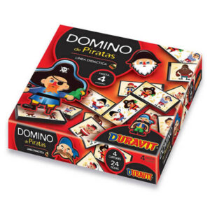 Juego dominó de piratas con fichas plásticas