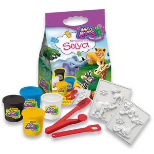 Kit de masa selva.Contiene 4 potes de masa,herramientas y 2 placas de molde.