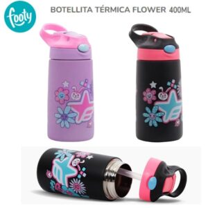 Botella termica termica acero flower 124