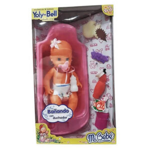 Bebe de goma con duchador y accesorios