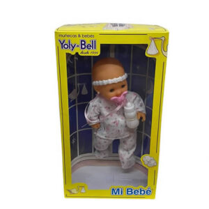 Bebe de goma vestido con ojos movibles