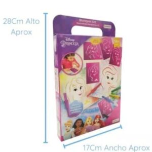 Marcadores aerografos x6 Princesas. Contiene 6 marcadores y 8 stencils.