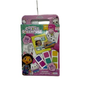 Pintando con acuarelas Gabbys. Contiene 30 hojas para pintar, acuarelas y pincel.