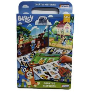 Crea tus historias Bluey. Contiene 4 planchas de vinilo y 4 planchas de escenarios.