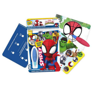 Agua wow spidey.Carga el pincel con agua,pasas por las hojas y magicamente aparece el color