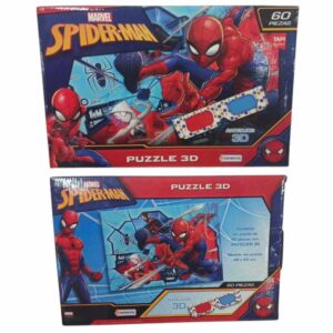 Rompecabezas Spiderman x 60 piezas. Con anteojos 3D