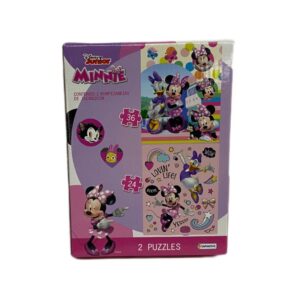 Rompecabezas Minnie x 2. 24/36 piezas.