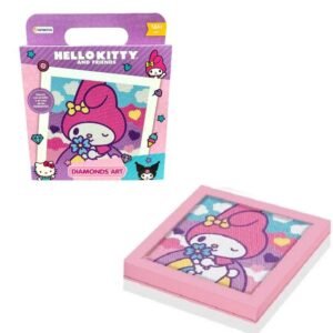 Diamonds Art Kitty. Para decorar con diamantes. Trae 1 marco, 1 lámina , utensilios y 7 colores de diamantes.