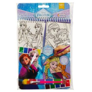 Acuarelas Wow Frozen. Contiene 20 hojas, 5 acuarelas y un pincel