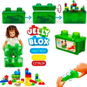 Bloques blandos En caja de almacenamiento encastrable. Jelly Box. 30 piezas