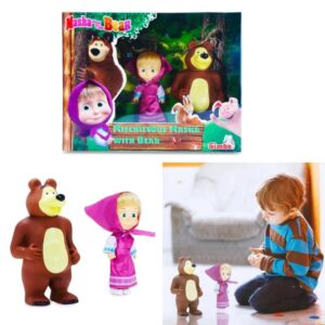 Masha set de figuras. Trae a Masha y a Oso.Caja 27cm x 21cm