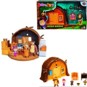 Masha Casa de Oso. Con la muñeca , el oso y el amoblamiento