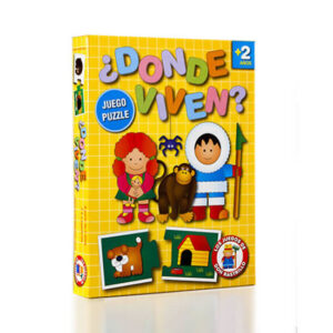 Dónde Viven. Edad +2. Piezas de cartón troqueladas.