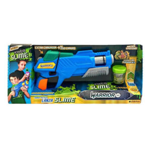 Slime power con pistola lanzadora de 36 cm x 20cm trae 1 pote de 90 gr.