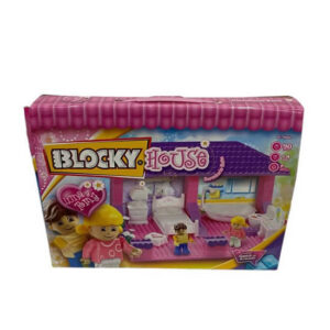 Blocky house 2 ambientes dormitorio-baño, de 90 piezas con 2 muñequitos articulados