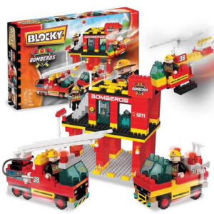 Blocky set de bomberos de 290 piezas con 3 muñecos