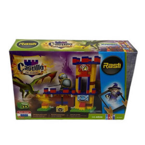 Rasti Castillo de fuego de 125 piezas con portón articulado.Incluye 4 nodos inteligentes para usar con la app e interactuar con el castillo.