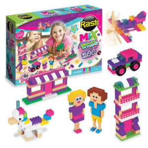 Rasti mix de 200 piezas.Especial para juego libre,trae ruedas,ejes,barandas,puertas y más